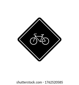 Bicycle Track Icon. Bike Route Symbol - Vector.