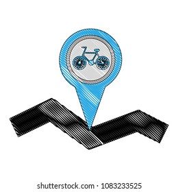 bicycle tracker route navigation mobile concept