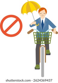 Bicycle traffic rules prohibition pictogram mark, prohibition icon