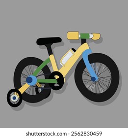 bicycle and training wheels.vector bicycle