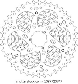 
Bicycle transmission gear vector graphics