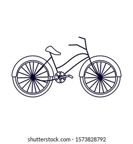 bicycle transport activity recreation icon vector illustration
