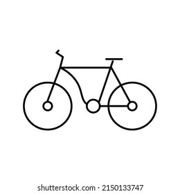bicycle transport line icon vector. bicycle transport sign. isolated contour symbol black illustration