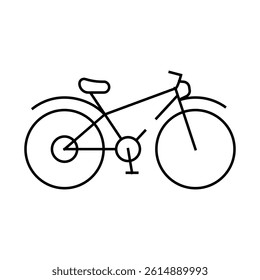 bicycle transport line icon vector. bicycle transport sign. isolated contour symbol black illustration