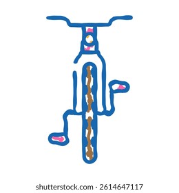 bicycle transport vehicle doodle icon sketch vector. bicycle transport vehicle sign. isolated symbol illustration