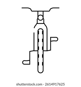 bicycle transport vehicle line icon vector. bicycle transport vehicle sign. isolated contour symbol black illustration