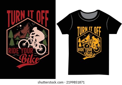 Bicycle t-shirt design. t shirt design for gift.