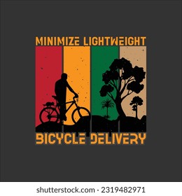 BICYCLE T-SHIRT DESIGN TEMPLATE VECTOR