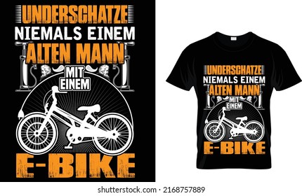 Bicycle T-Shirt (E-Bike ) Deign template.