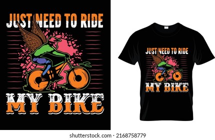 Bicycle T-Shirt (E-Bike ) Deign template.