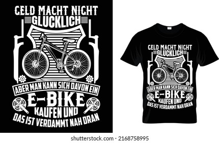 Bicycle T-Shirt (E-Bike ) Deign template.