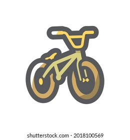 Bicycle two wheels Vector icon Cartoon illustration
