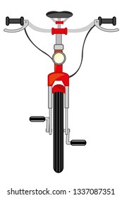 Bicycle type frontal on white background is insulated