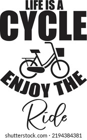 Bicycle  Typography T Shirt Design