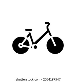 bicycle urban transport glyph icon vector. bicycle urban transport sign. isolated contour symbol black illustration