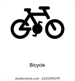 Bicycle and vacation icon concept