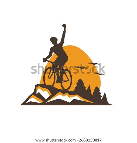 bicycle vector abstract logo modern style