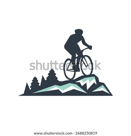 bicycle vector abstract logo modern style