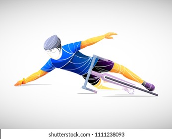 Bicycle vector accident sign. A Young man is cycling a bicycle. Sports activity.