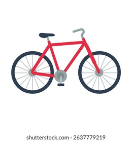 Bicycle vector art, flat design vector illustration, bicycle clip art, clip art bicycle, bike clip art, clipart for bike, isolated on white background