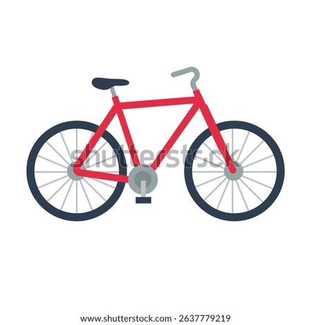 Bicycle vector art, flat design vector illustration, bicycle clip art, clip art bicycle, bike clip art, clipart for bike, isolated on white background