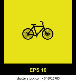Bicycle vector black icon. Isolated illustration. Business picture.