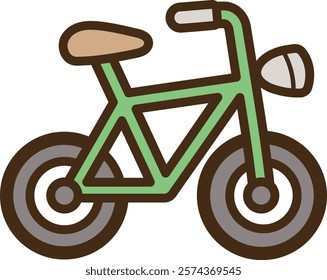 Bicycle vector doodle illustration and graphic