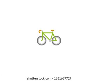 Bicycle vector flat icon. Isolated push bike emoji illustration 