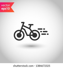 Bicycle vector flat sign. Bicycle vector icon. EPS 10