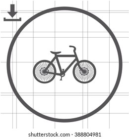 Bicycle vector icon.