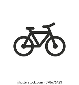 Bicycle   vector icon. Black  illustration isolated on white  background for graphic and web design.