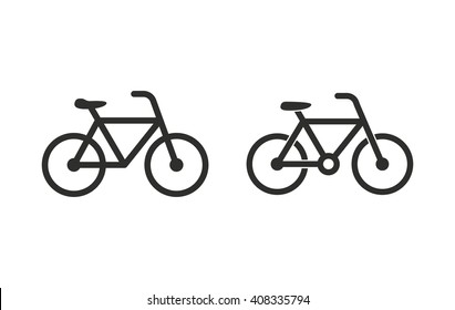 Bicycle   vector icon. Black  illustration isolated on white  background for graphic and web design.