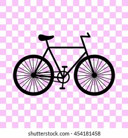 bicycle vector icon - black illustration