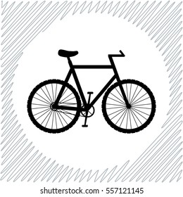 Bicycle vector icon - black  illustration