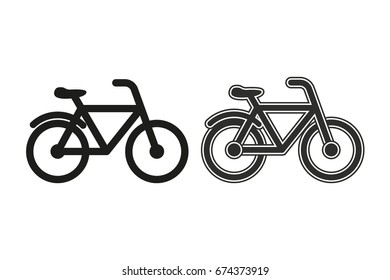 Bicycle vector icon. Black illustration isolated on white background for graphic and web design.