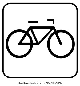 Bicycle vector Icon button