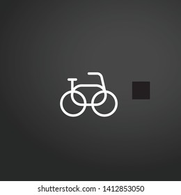 Bicycle vector icon. Bicycle concept stroke symbol design. Thin graphic elements vector illustration, outline pattern for your web site design, logo, UI. EPS 10.