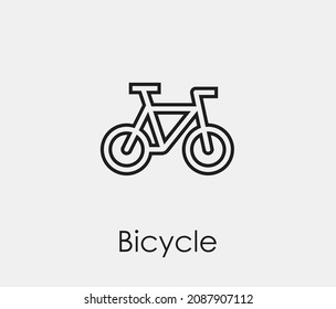 Bicycle vector icon. Editable stroke. Symbol in Line Art Style for Design, Presentation, Website or Apps Elements, Logo. Pixel vector graphics - Vector
