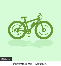 Bicycle vector icon. Flat design style with shadow.