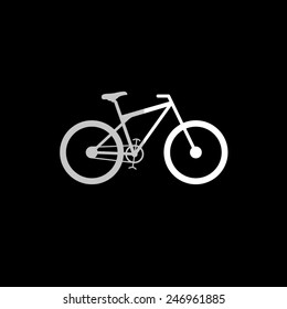 bicycle  - vector icon, flat design