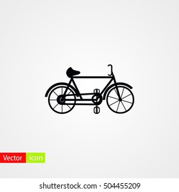 bicycle vector icon, flat design best vector icon