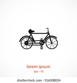 bicycle vector icon, flat design best vector icon
