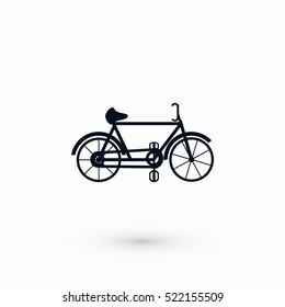 bicycle vector icon, flat design best vector icon