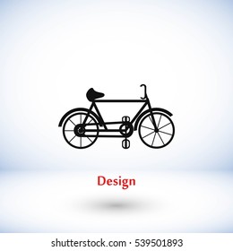 bicycle vector icon, flat design best vector icon