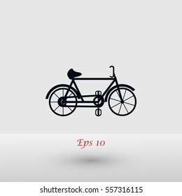 bicycle vector icon, flat design best vector icon