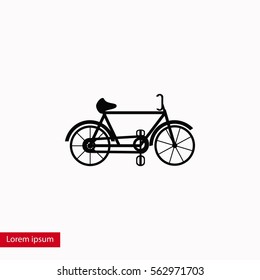 bicycle vector icon, flat design best vector icon