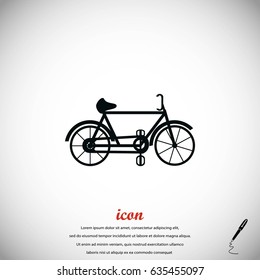 bicycle vector icon, flat design best vector icon