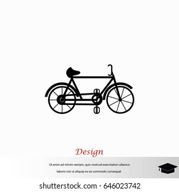 bicycle vector icon, flat design best vector icon
