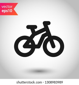 Bicycle vector icon. Bicycle vector flat sign. EPS 10