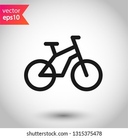 Bicycle vector icon. Bicycle vector flat sign. EPS 10